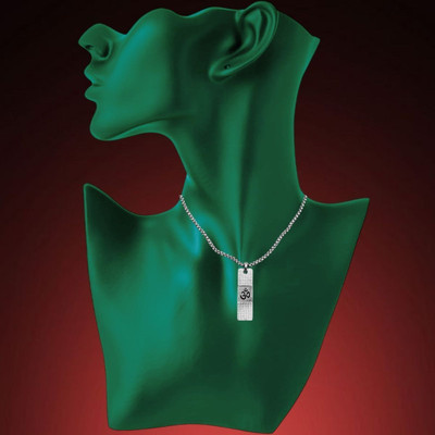 urbanzebra Shiva Om Trishul Damru Pendant Chain Pack of 1- Silver Silver Brass, Wood Pendant