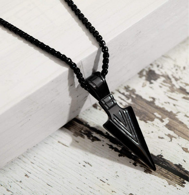 Animated F 661_RR BLACK ARROW11_307 Stone Pendant Set