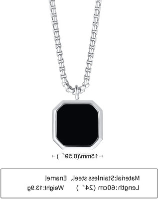m a enterprises F 274_JSE-mur-silver-square Silver Stone Pendant Set
