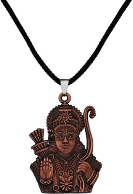 M Men Style Religious God Shree Ram With Cotten Dori Pendant Necklace Rhodium Zinc, Metal Pendant
