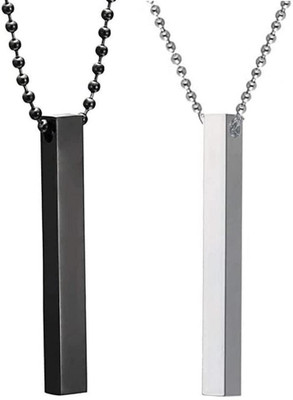 m a enterprises C 780_RR JSE-combo bar jhk369 Black Silver Stone Pendant Set