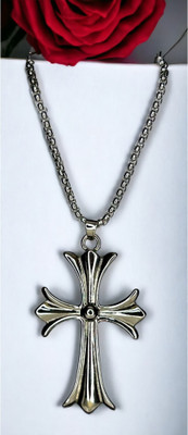 Murliwala Chains For Men Stylish Locket Chain For Men Boys Silver Plated pendant Sterling Silver Stainless Steel Pendant Set
