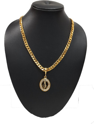 Vitthalesh GOGA ROUND Snake & SEHVANG CHAIN Gold-plated Diamond Alloy Pendant Set
