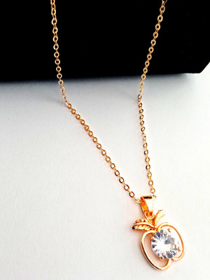 Nawab Collection Best Quality Fashionable Party and Weeding Collection Pendant Set With Chain Gold-plated Cubic Zirconia Alloy Locket Set