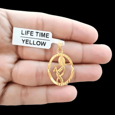 DIVS FASHION KRISHNA PENDANT WITH RING DESIGN Gold-plated Brass Pendant
