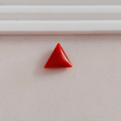 RatanBazar RatanBAzar- Natural 5.25 Carat Red Triangle coral Stone For Astrology Coral Stone