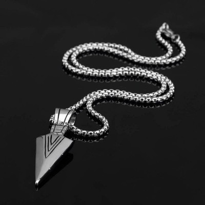 m a enterprises F 409_JSE-za-arrow combo Rhodium, Sterling Silver Stone Pendant Set