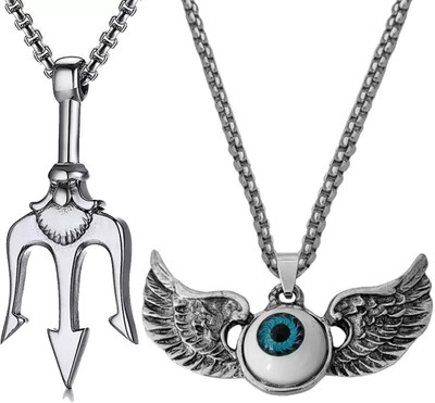 Shiv Jagdamba Titanium Stainless Steel Pendant Set