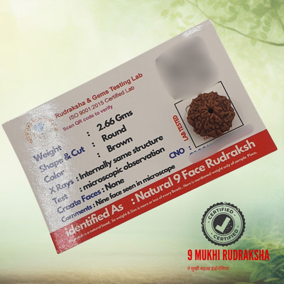 urbanzebra Unique & Effective nine Mukhi Rudraksha 9 Faced Rudraksha For Men & Women Beads Wood Locket