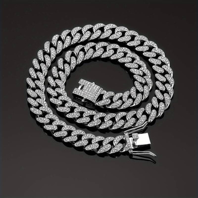 Rgulus Men Chains | Chains For Boy | Boy Chains | Iced out Chains Rhodium Plated Brass Chain