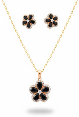 PARMONAS Stainless Steel Gold-plated Black, Gold Jewellery Set(Pack of 1)