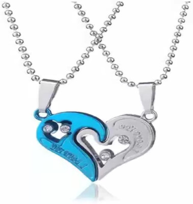 Animated F 309_JSE-rt-nila dil Titanium Cubic Zirconia Stone Pendant Set