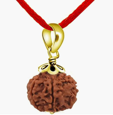 Divine rudras PanchMukhi_Rudraksh_Pendant Gold-plated Brass Locket