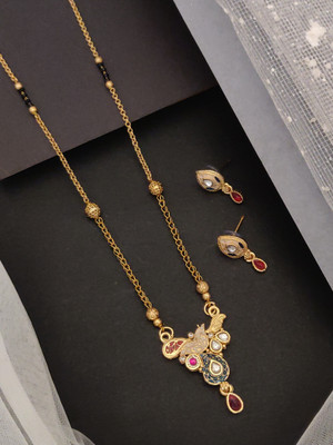 TKRB SALES Copper Brass Gold Jewellery Set(Pack of 1)