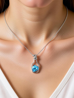 Ringzinnie bTL hEART BLUE Sterling Silver Stainless Steel