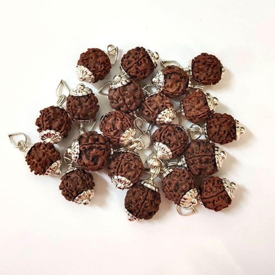 Rudraksham 4 Mukhi 50 pcs Natural Nepali Pendant For Unisex ( Set Of 50) Wood Pendant Set