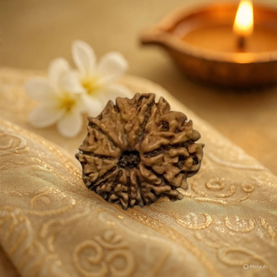 SAGRV Rudraksha Blessings 8 Mukhi Rudraksha Face Rudraksha-Lab Certified Beads Wood Locket