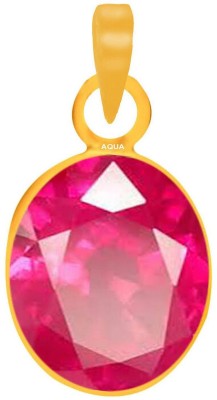 AQUAGEMS Ruby (Manik) 7.25 Ratti or 6.5 Ct Gemstone Panchdhatu (5 Metal) Men & Women Gold-plated Alloy Pendant