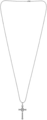 PLACIDO Pendant Locket Stylish, Fancy Silver Stone Pendant Set