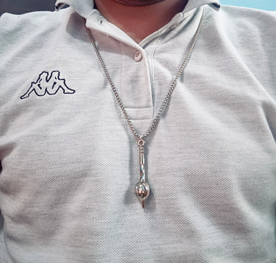 Alviira Lord Hanuman Ji Bajarangbali Gada Pendant Locket Necklace With Chain Sterling Silver Stainless Steel Locket