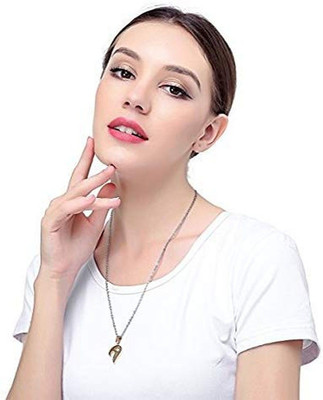 Astrootalk Valentine Special Couple Love Heart Joining Pendants Necklace Chain Pair Rhodium Alloy Pendant Set