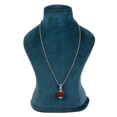 Astrodidi 5 Mukhi Rudraksha Nepali Natural Five Face Rudraksh With Chain Wood Pendant