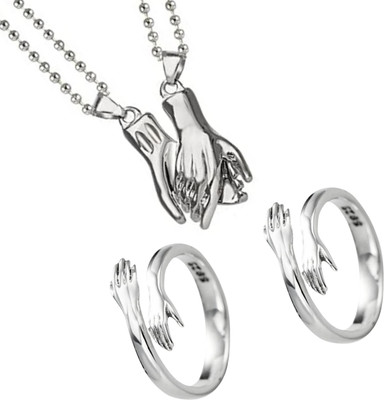 Astrootalk FRIENDSHIP DAY SPECIAL Gift For Couples Boyfriend Girlfriend Best Friend. Stainless Steel Pendant Set
