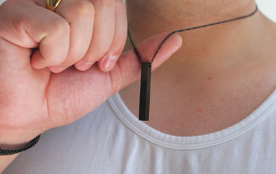 Deary Black Silver Alloy Pendant Set