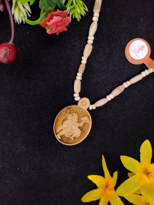 jupiter speaks Tulsi Kanthi Mala With Hanuman Ji Locket for Men and Women Wood Pendant