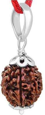 Ceylonmine01 1 Mukhi Gol Dana Rudraksha 1 Mukhi Rudraksha Original Certified Silver Wood Pendant