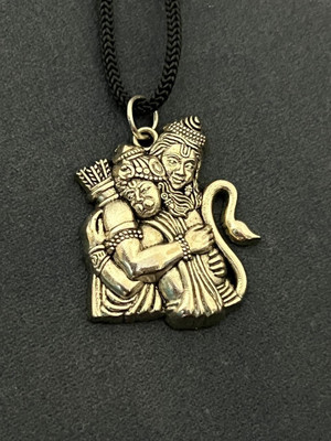 Malas Collection RAM & HANUMAN SILVER LOCKET WITH THREAD FOR MEN AND WOMEN (PACK OF 1) Alloy Locket