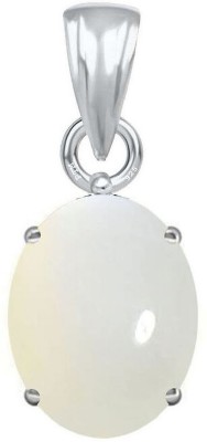 PTM Moonstone/Chandrakant 10.25 Ratti or 9.5Ct Gemstone Men & Women bis Hallmark 925 Sterling Silver Stone Pendant