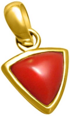 Gemzonite Gold-plated Coral Stone Pendant