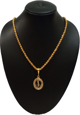 Aviate GOGA ROUND Snake & CHANDRAMUKHI Gold-plated Diamond Alloy Pendant Set