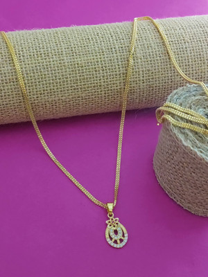 Shree Fashions World Gold-plated Brass Pendant Set