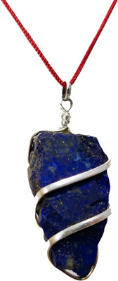Devadidev Lapis Lazuli Stone Pendant Raw Rough Wire Wrapped Lapiz Gemstone Pendant Lapis Lazuli Stone Pendant