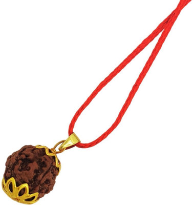 Haven gemsstone NATURAL 4 MUKHI ORIGINAL RUDRAKSHA NEPALI ORIGINAL FOR MEN AND WOMEN Gold-plated Beads Brass, Wood Locket