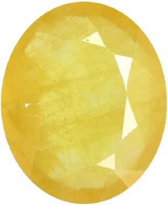 barmunda gems 8.25 Ratti Natural Pukhraj yellow Sapphire Certified Original With Certified Lab Sapphire Stone