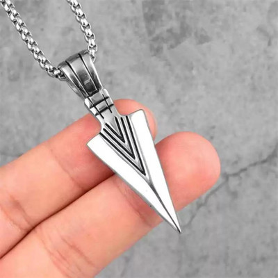 house of common Arrowhead Arrow Style Pendant Punk Style Men's Arrow Pendant for Boys and Men. Alloy Pendant Set