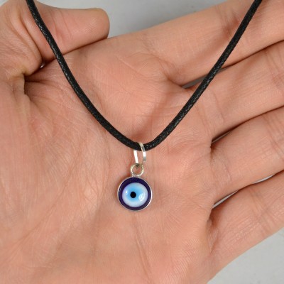 CRYSTU Natural Evil Eye Pendant With Thread Stone Beads Pendant Crystal, Beads Crystal Pendant