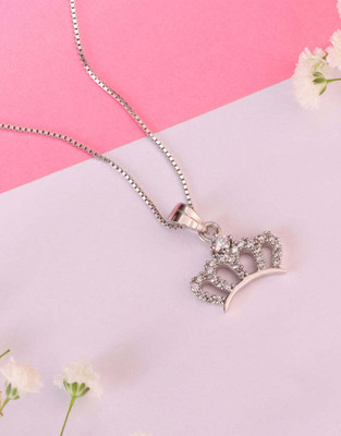 House of Diana Royal Crown Sterling Silver Sterling Silver Pendant Set