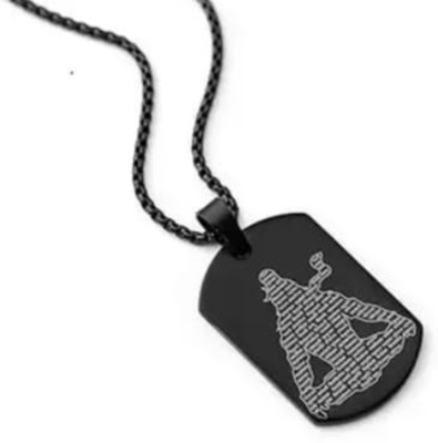 RCW Shiv Chalisa Pendant Stainless Steel Unisex Religious Chain for Men and Women Stainless Steel Pendant
