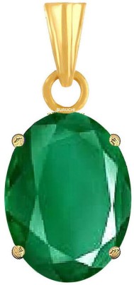 Suruchi Gems & Jewels Emerald (Panna) 5.25 Ratti or 5 Ct Gemstone For men and women Five Metal Gold-plated Alloy Pendant