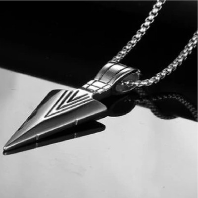 Animated F 864_RR JSE-slvr arrow 896 Stone Pendant Set