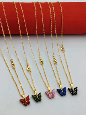 SB ENERTPRISE Gold-plated Beads Brass Locket Set