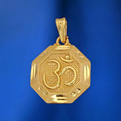DHYANA COLLECTION OM Pendant Available in Gold, and Gold Tones Boys Girls, Men & Women Gold-plated Diamond Brass Pendant