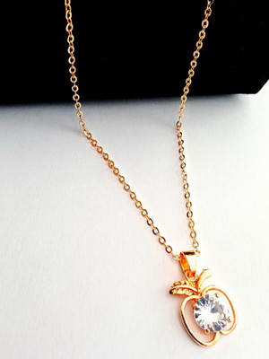 Nawab Collection Best Quality Fashionable Party and Weeding Collection Pendant Set With Chain Gold-plated Cubic Zirconia Alloy Locket Set