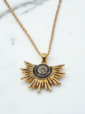 sapraa trends Gold Korean Pendant Set Gold-plated Stainless Steel Pendant