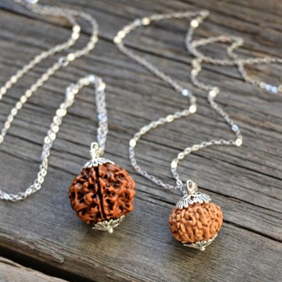 Ceylonmine01 11 Mukhi Rudraksha Beads Pendant Chain free with one mukhi pendant ceritifed Wood Pendant