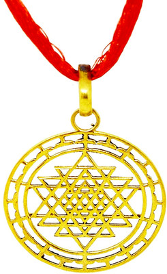 ANVIKA Shri Yantra Shree Yantra Pendant In Ashtadhatu for Men and Women Gold-plated Alloy Locket